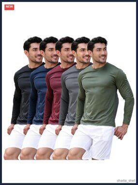 Men's Quick Dry Long Sleeve Active T-Shirt UPF Sun Protection
